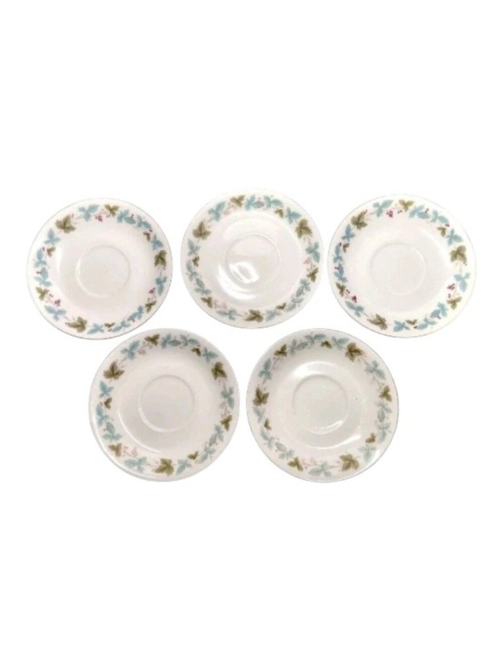 Fine China Japan 6701 Grapevine Saucers Lot of 5 Vintage Replacement Set